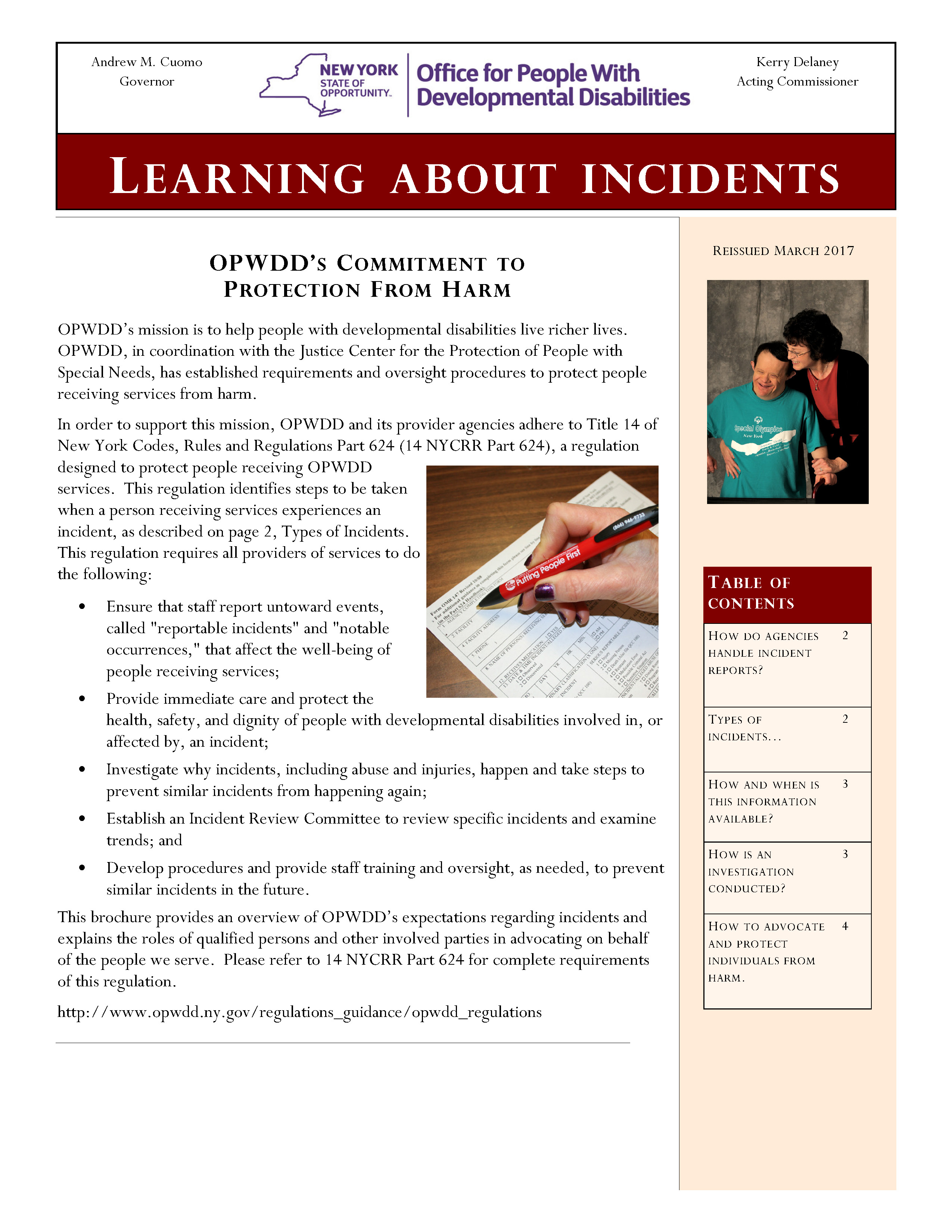 Learning About Incidents - OPWDD - Racker Ithaca, NY