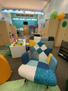 Autism & Sensory Lending Library interior - rocking chair